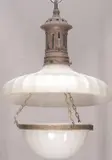 Ceiling Lamp, Molded American glass semi-circular dome, Dimension: 20 in