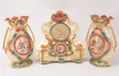 Porcelain Garniture, Rococo style, Dimension: 18 in