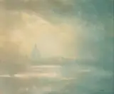 George Munton, Light On The Thames At St Paul'S, Oil on canvas
