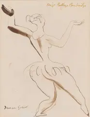 Duncan Grant, Dancer (Lydia), Pen and ink
