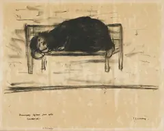 L. S. Lowry, Bloomsbury Square, London, lithograph