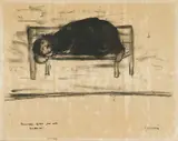 L. S. Lowry, Bloomsbury Square, London, lithograph