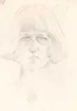 Henry Lamb, Portrait Of Dora Carrington, Pencil