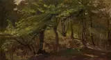 Hans Agersnap, Woodland Path, Oil on canvas