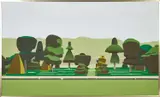 Karl Torock, The Topiary Garden At Levens Hall, Cumbria, 1972, Oil on canvas