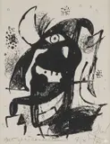 Joan Miró, Plate 3 From "The Lithographs Iv" Or "The Lithographs Ii", printed by Mourlot in 1976 Black and white lithograph COA from Gildrens Arts