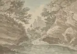 Thomas Sutherland, Roslin Castle, Pencil and wash