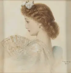 Augustus Jules Bouvier, Romantica, 1863, Watercolour and pencil, heightened with white