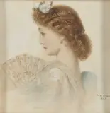 Augustus Jules Bouvier, Romantica, 1863, Watercolour and pencil, heightened with white