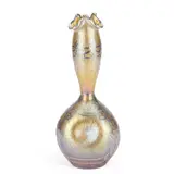 Loetz, A Loetz Silver-Mounted Crete Papillon Iridescent Glass Vase, glass