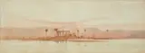 Augustus Osborne Lamplough, Temple On The Nile, Egypt, Watercolour