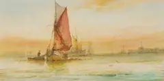 Frederick James Aldridge, Pair Of Marine Scenes, Watercolour