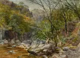 Charles Branwhite, On The East Lyn, Lynmouth, 1870, Watercolour