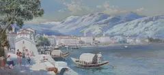 Charles Rowbotham, Lugano, Italy, Watercolour heightened with white