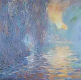John Myatt After Claude Monet, Morning On The Seine Ii, giclee print on canvas