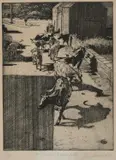 Piers Browne, Nappa Scar, Wensleydale, etching