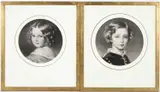 John Alfred Vinter After Franz Winterhalter, A Set Of Nine Portraits Of Queen Victorias Children, prints, tondo All framed