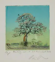 Piers Browne, Hunting Around The Boscolel Oak, etching