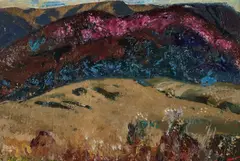 Viktor Ivanovitch Tolochko, In The Karpati Mountains, 1989, Oil on board