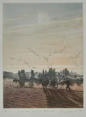 Piers Browne, Is My Team Ploughing? (Housman), print