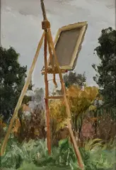 The Easel by Faizrakhman Aminov, Oil on paper/card, sold Mar 2026