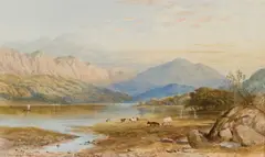 Cornelius Pearson, A Pair Of Scottish Landscapes, Loch Lomond And Loch Leven, 1861, Watercolour