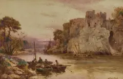 Walker Stuart Lloyd, A Pair Of River Scenes With Church And Ruined Castle, 1911, Watercolour