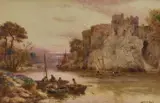 Walker Stuart Lloyd, A Pair Of River Scenes With Church And Ruined Castle, 1911, Watercolour