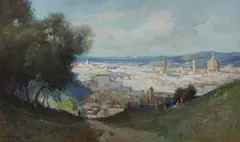 Frank Dean, Florence, 1901, Watercolour heightened with white