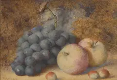 Fred Spencer, Still Life Of Fruit And Nuts, Watercolour