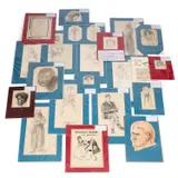 Helen Mary Jacobs Bws, Twenty One Sketches Including Portraits, Pencil, charcoal and ink Unframed various sizes