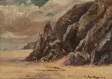 Owen Bowen, Battery Locks Coast, Oil on canvas