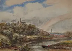 James Orrock, Warkworth, Watercolour and pencil