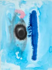 Alistair Grant, Untitled (Blue), Watercolour and ink Unframed