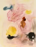Alistair Grant, Untitled (Yellow And Pink), Watercolour and ink Unframed
