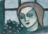 Kai Fjell, Kvinne ved vinduet, Pastell, lysmål