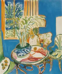 Henri Matisse, Lite, blått interiør, Fargeradering, lysmål