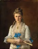 Peter Nicolai Arbo, Kvinneportrett, 1877, Olje på lerret