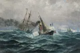Hjalmar Johnssen, Ved North Foreland, Kanalen, 1889, Olje på lerret
