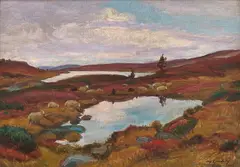 Alf Lundeby, Fra Sjursjøen, 1940, Olje på lerret