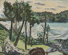 Sommermorgen Totakvatn by Harald Kihle, 1942, Olje på plate, sold Dec 2011