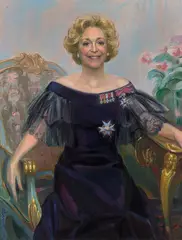 Jan Njerve, Portrett av Wenche Foss, 1991, Olje på lerret