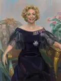 Jan Njerve, Portrett av Wenche Foss, 1991, Olje på lerret