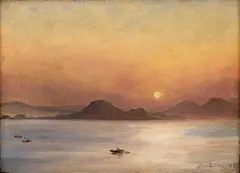 Thomas Fearnley, Fra Procida, 1833, Olje på papir, oppklebet på plate