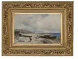 Nikolai Ulfsten, Fiskere på Jæren, 1885, Olje på lerret