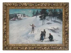 Axel Ender, Hopprenn, Olje på lerret