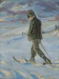 Gustav Wentzel, Morgensol, Olje på plate