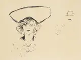 Edvard Munch, Ingse Vibe, Litografi trykket i svart på middels tynt gulhvitt