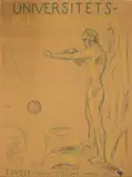 Edvard Munch, Mot lyset, Fargelitografi trykket i fiolett, gult