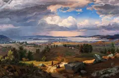 Bernt Lund, Utsyn over Christiania fra Sinsenbakken, 1846, Olje på lerret